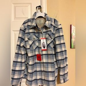 NEW SAGE wool overcoat with fleece lining w/ tags